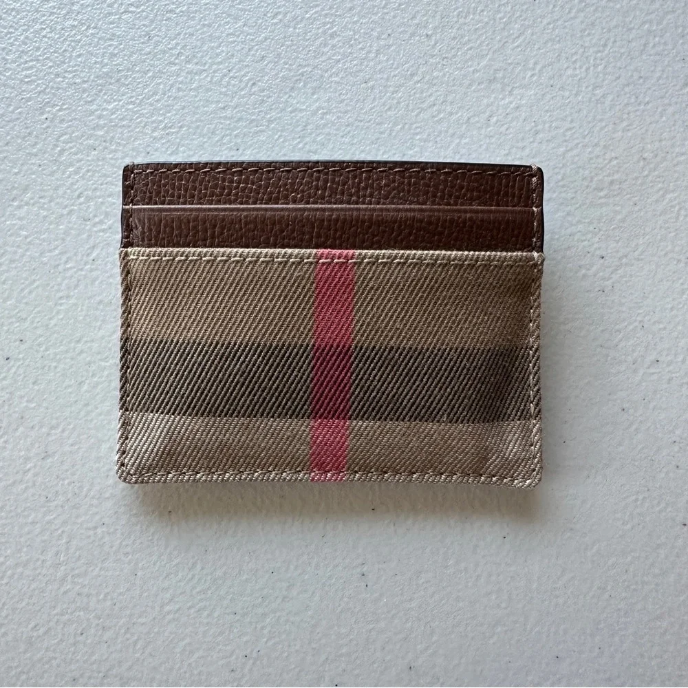 Burberry Sandon Card Holder Wallet in Tan Novacheck